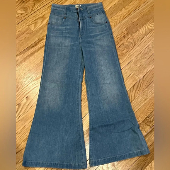 Citizens Of Humanity Cassie Front Yoke Bell Flare Jeans Light Indigo Vintage 23 - Picture 5 of 10